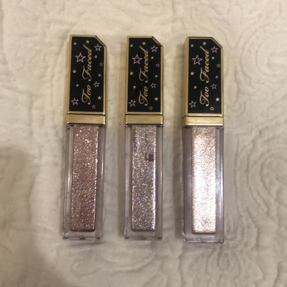 THREE too faced liquid glitter eyeshadows